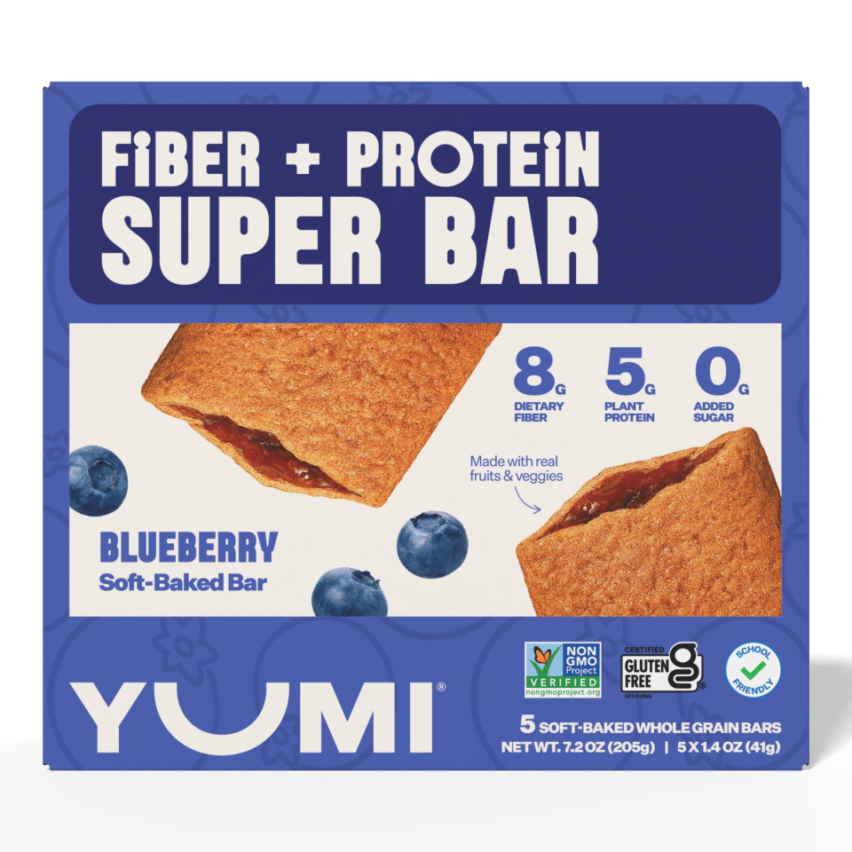 YUMI Fiber + Protein Soft-Baked Super Bars Blueberry - 7.2oz/Pack of 5