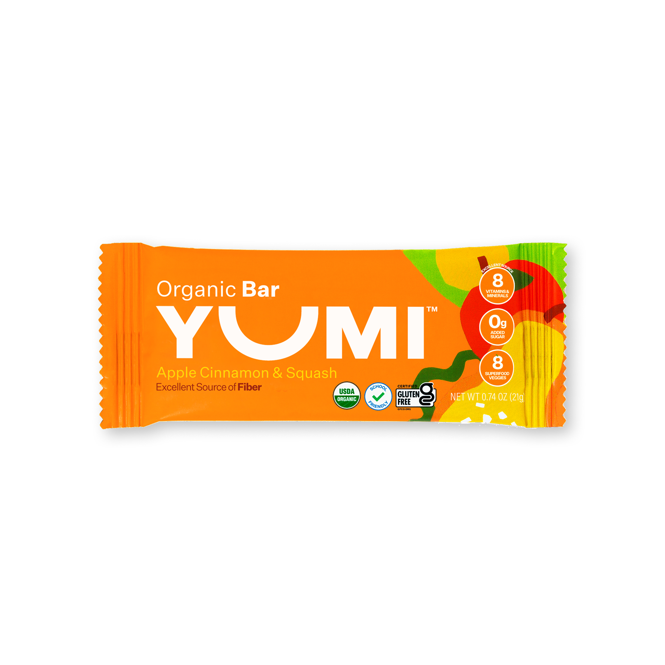 YUMI Organic Bar - Apple Cinnamon & Squash - 30 Count - YUMI