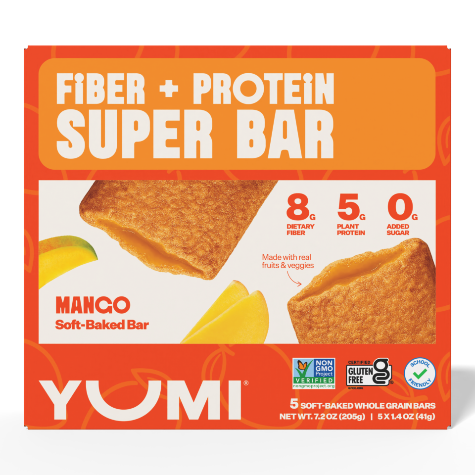 YUMI Fiber + Protein Soft-Baked Super Bars Mango - 7.2oz / Pack of 5