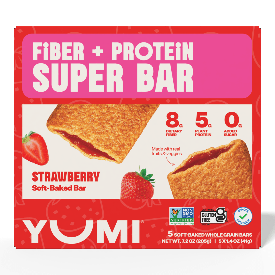 YUMI Fiber + Protein Soft-Baked Super Bars Strawberry - 7.2oz/Pack of 5